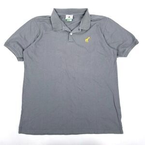 LRG Lifted Research Gray Short Sleeve Streetwear Golf Polo Shirt Mens Medium 90s